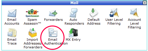 cPanel Email Authentication